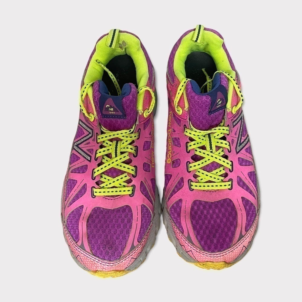 New Balance Pink Yellow Trail Running Shoes 6.5M - Picture 2 of 9